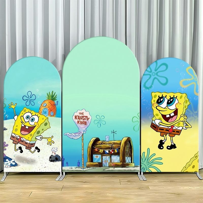 Fishing Boat Cover - SpongeBob Mr Krabs Arch Backdrop Cover