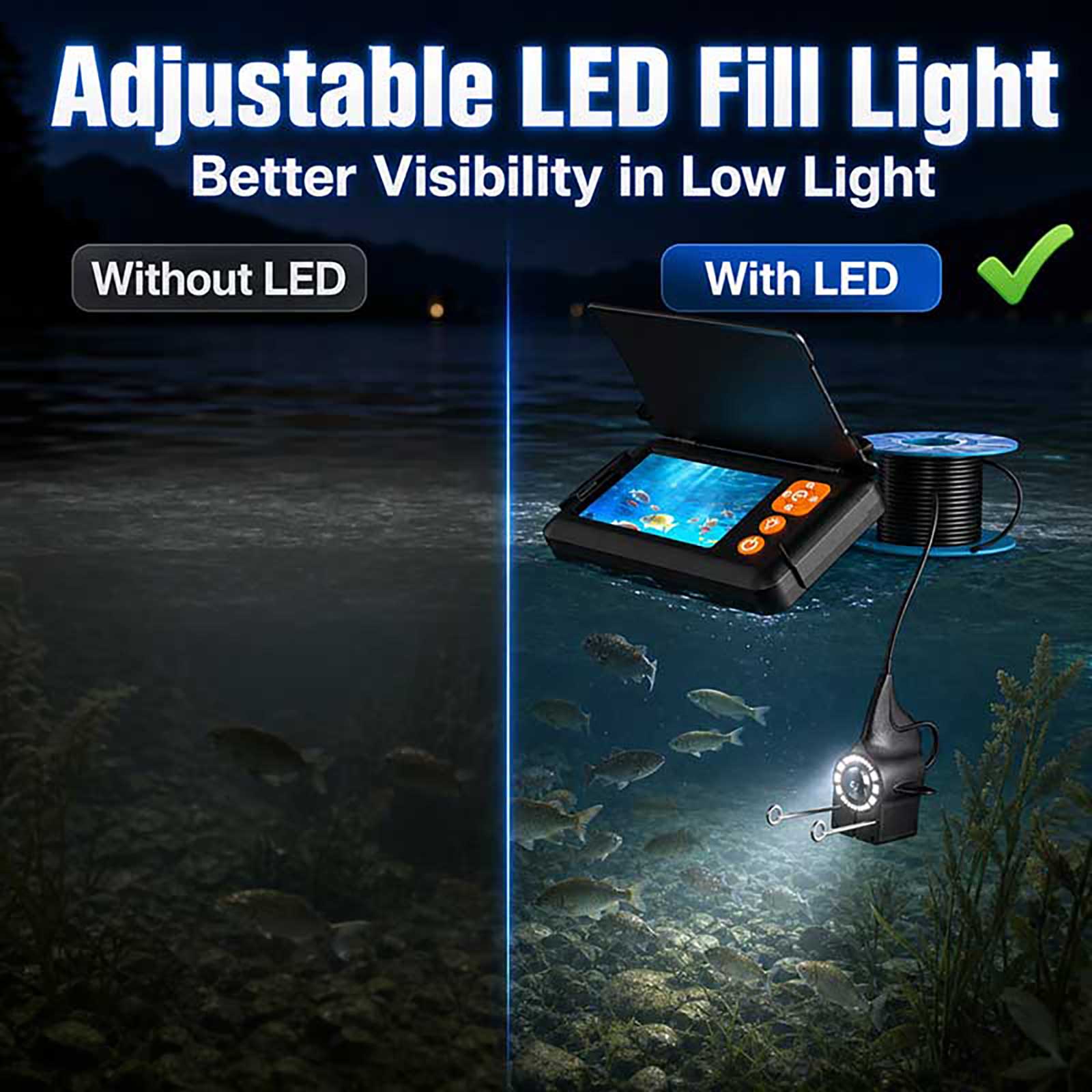 1080P HD Fish Finder Underwate - огляд і ціна Fishing Boat Depth Finder
