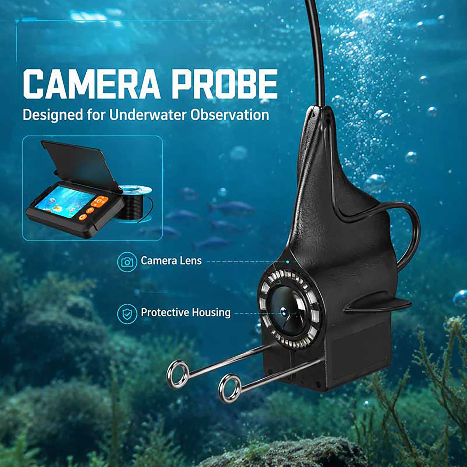 1080P HD Fish Finder Underwate - огляд і ціна Fishing Boat Depth Finder
