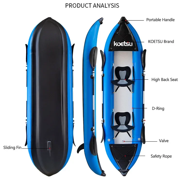 KOETSU 1-2 Persons Inflatable  - огляд і ціна Fishing Boat Oar
